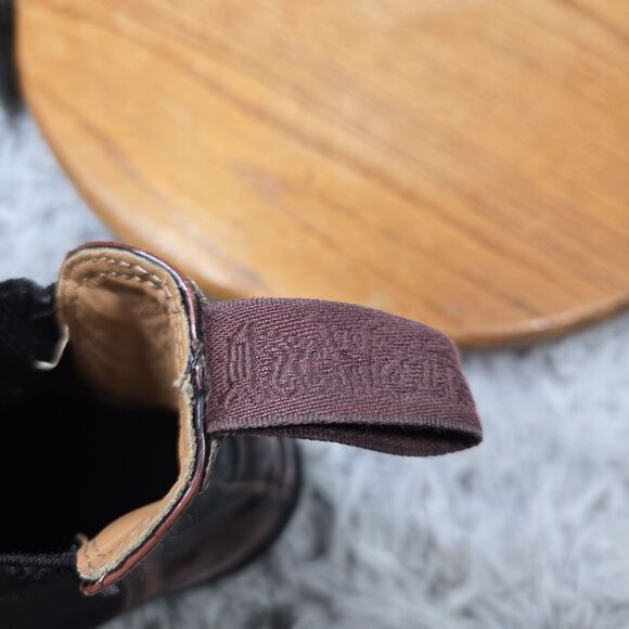 Dr. Martens Flora Womens Size 7 Cherry Red Leather Slip On Ankle Chelsea Boots - Picture 10 of 13